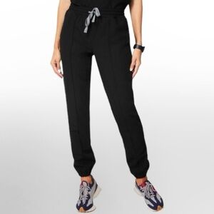 Figs Limited Edition Cedar Pintuck Jogger Scrub Pants Black Small